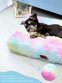 1PC Washable Plush Pet Crate Bed For Dog Anti-Slip Pet Mat Bed For Cat Fluffy Comfy Pet Sleeping Mat For Large, Jumbo, Medium, Small Dogs Breeds - Multicolor - View 8