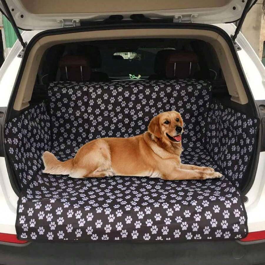 Car Boot Protector For Dogs Pet Boot Protector Cover Perfect Large Heavy Duty Waterproof Dog Car Seat Protector Cover Universal Size Boot Protector - Black and White - View 1