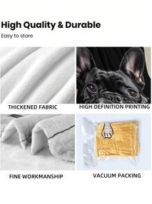 1-częściowy niestandardowy koc flanelowy ze zdjęciem i tekstem, koc świąteczny, koc prezentowy, miękki puszysty wielofunkcyjny koc na plażę na zewnątrz, kemping, salon, sofa, zwierzę, biuro