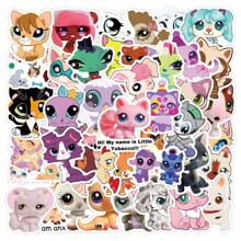 55 件 LPS Littlest Pet Shop 贴纸包，彩色乙烯基贴纸，适用于水瓶、电脑、滑板、手机、笔记本，防水可爱贴纸，适合青少年、女孩、男孩的宠物贴纸 - 彩色 - 查看 9