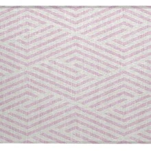 2' X 3' Pink And White Geometric Washable Non Skid Indoor Outdoor Area Rug - 彩色 - 查看 2