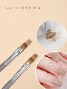1Pc Cọ vẽ móng nghệ thuật hiệu ứng ombre nhiều màu Thiết kế gel đánh bóng Bút vẽ móng nghệ thuật nở rộ cho dụng cụ làm móng DIY Salon, Cọ vẽ móng nghệ thuật - Nhiều màu - Xem 1