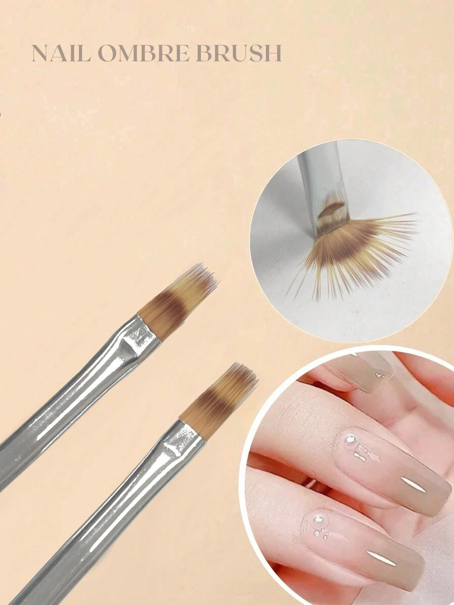 1Pc Cọ vẽ móng nghệ thuật hiệu ứng ombre nhiều màu Thiết kế gel đánh bóng Bút vẽ móng nghệ thuật nở rộ cho dụng cụ làm móng DIY Salon, Cọ vẽ móng nghệ thuật - Nhiều màu - Xem 1