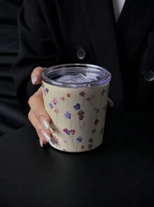 1 bình nước họa tiết hoa nhiều màu 350ml/11,8oz hoặc 280ml/9,47oz, cốc cà phê/du lịch bằng thép không gỉ hai lớp, cốc cách nhiệt, đồ dùng học tập, sử dụng khi đi du lịch và ngoài trời, quà tặng ngày lễ - Nhiều màu - Xem 17