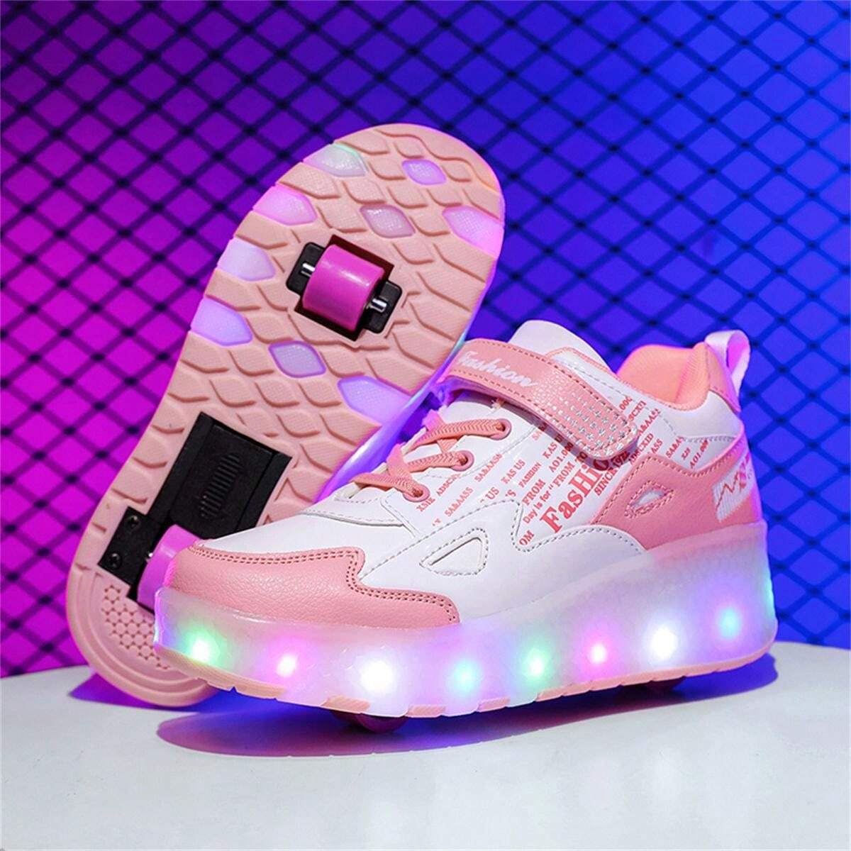 New 2Wheel Rechargeable Roller Skates, Detachable Student Sports