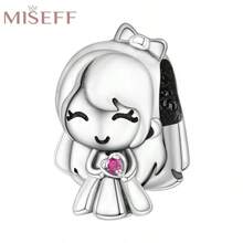 MISEFF Mới 1 Chiếc Bạc Sterling S925 Mặt Dây Chuyền Đẹp, Mặt Dây Chuyền Nam Cỏ Bốn Lá Màu Hồng Tình Yêu Vô Hạn Hạt May Mắn Cho Vòng Tay DIY Phụ Kiện Làm Trang Sức Cao Cấp Quà Tặng Sinh Nhật Thời Trang Quà Tặng Ngày Lễ Tình Nhân - Bạc - Xem 13