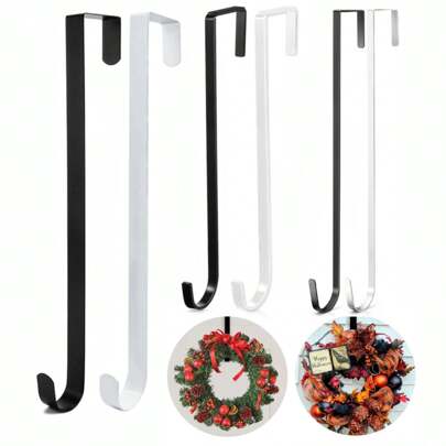 1PC Wreath Hangers For Front Door, 12"15" Over The Door Wreath Hanger Wreath Hook For Hanging Easter Fall Decoration Welcome Sign Holder Best Home Decor Christmas Decorations Room Decor Christmas Winter Christmas Decorations Home Christmas Gifts Christmas Decor