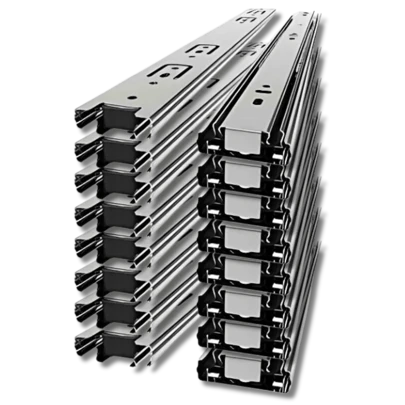 Kit 8 Pares 16 Unidades de Corrediça Telescópicas 25Cm (250MM) Para Gavetas Moveis Resistente Reforçado Aço Galvanizado - RTA Moveis