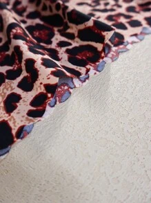Set de 6 calzones femeninos sin costuras con estampado de leopardo, ropa interior tipo hipster suave, cómoda y transpirable de talla grande