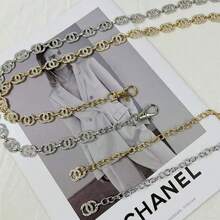 Elegant Women's Belt With Chain Sophisticated Accessory For All Occasions - Bạc - Xem 9