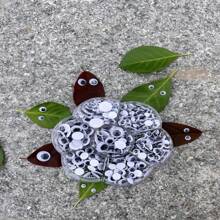 自粘活动眼珠大套装:8/10/12/15毫米多种尺寸,黑白两色,10/50/100/300/500/1500个,适用于各种DIY项目和手工制作。 - 彩色 - 查看 12