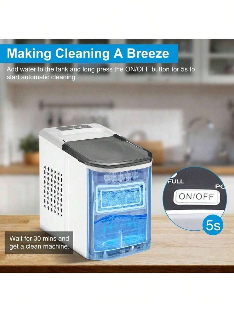 Mini Ice Maker Machine Electric Countertop SelfCleaning Car Ice Making