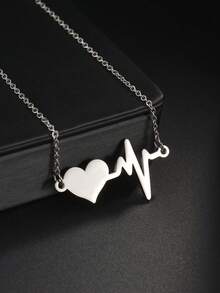 Dây chuyền mặt dây chuyền hình trái tim tình yêu khắc tên tùy chỉnh - Dây chuyền xích thép không gỉ mạ vàng 18K thanh lịch, trang sức, quà tặng cho cặp đôi và kỷ niệm và Giáng sinh - nhiều màu - Xem 4