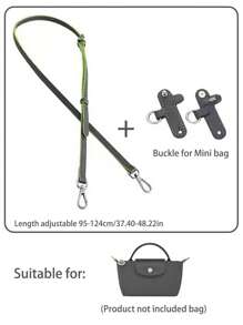 Adjustable Shoulder Strap Accessory For Le Pliage Mini Bag Upgrade, 95-124cm Length, Synthetic Fiber Material, No-Drill, Handheld Or Crossbody, Available In Brown/Grey/Black/Pink/Navy/Dark Purple
