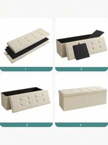 SONGMICS Storage Bins With Lids - 米色 - 查看 6