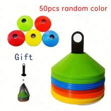 Set de 52 piezas para el almacenamiento de discos, conos, huellas y bloques de entrenamiento con logotipos de fútbol y baloncesto - Multicolor - Ver 10