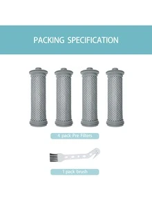2 Bộ lọc phía trước & 2 Bộ lọc phía sau & 1 Chổi vệ sinh, Phụ kiện máy hút bụi Bộ lọc thay thế tương thích với các mẫu Tineco A10/A11 Hero/Master, Pure One S11/S12, Bộ lọc trước, Bộ lọc sau và Bộ lọc HEPA - 1 bộ - Xem 7
