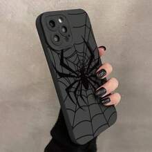 1 Ốp điện thoại chống sốc họa tiết mạng nhện đen, tương thích với iPhone 11/12/13/14/15 Pro/15 Plus/16 Pro Max, cũng tương thích với dòng - Nhiều màu - Xem 4
