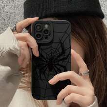 1 Ốp điện thoại chống sốc họa tiết mạng nhện đen, tương thích với iPhone 11/12/13/14/15 Pro/15 Plus/16 Pro Max, cũng tương thích với dòng - Nhiều màu - Xem 3