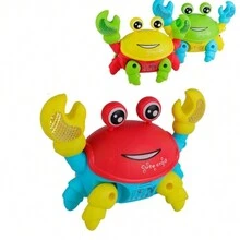 Yong Battery Operated Fun Musical Toy Crab Runaway With Lights - Amarillo - Ver 5
