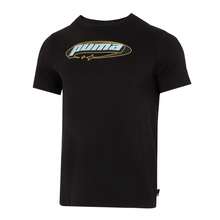 Puma Men's Short-Sleeve Simple Half-Sleeve SWxP Graphic Tee Casual Sports Top Loose T-Shirt 627011-01 - Black - View 4