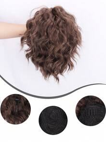 优质合成卷发爪夹马尾辫日常使用短发片蓬松假发女士小辫接发 - 彩色 - 查看 5