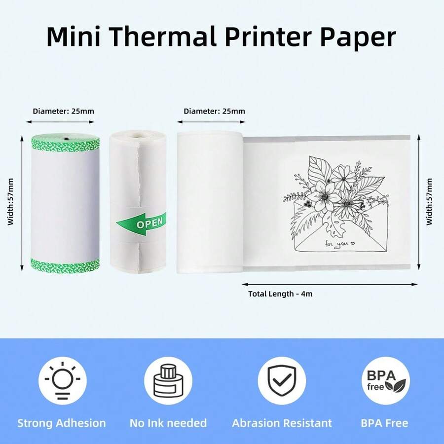 Thermal Paper SelfAdhesive Sticker Paper,For Mini Sticker Receipt