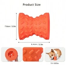 1 pieza Juguete terapéutico interactivo para perros - Hueso de perro para masticadores agresivos - Super juguetes para perros - Hueso de juguete resistente para perros, mancuerna de goma natural con chirrido