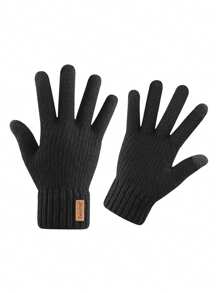 新款男士保暖羊毛手套冬季触屏手套针织手套 - 彩色 - 查看 13