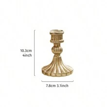 1 cái, chân nến hoa nổi phong cách châu Âu cổ điển cao 4 inch, chất liệu nhựa chân nến cổ điển có thân dài, thích hợp cho ngày lễ, trang trí đám cưới và đạo cụ chụp ảnh, trang trí phòng, quà tặng - Nhiều màu - Xem 10