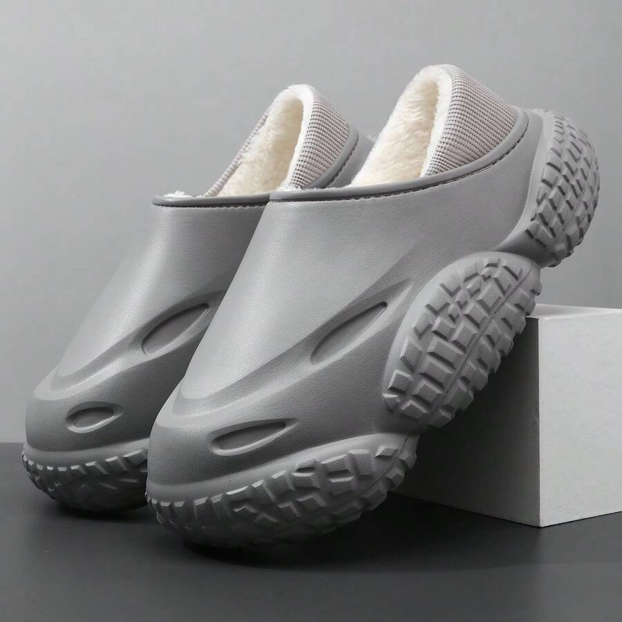 Zapatillas de casa impermeables con puntera cerrada y sin cordones para hombre, para invierno 2023-2024. Calzado de invierno para pareja adecuado para la nieve del noreste