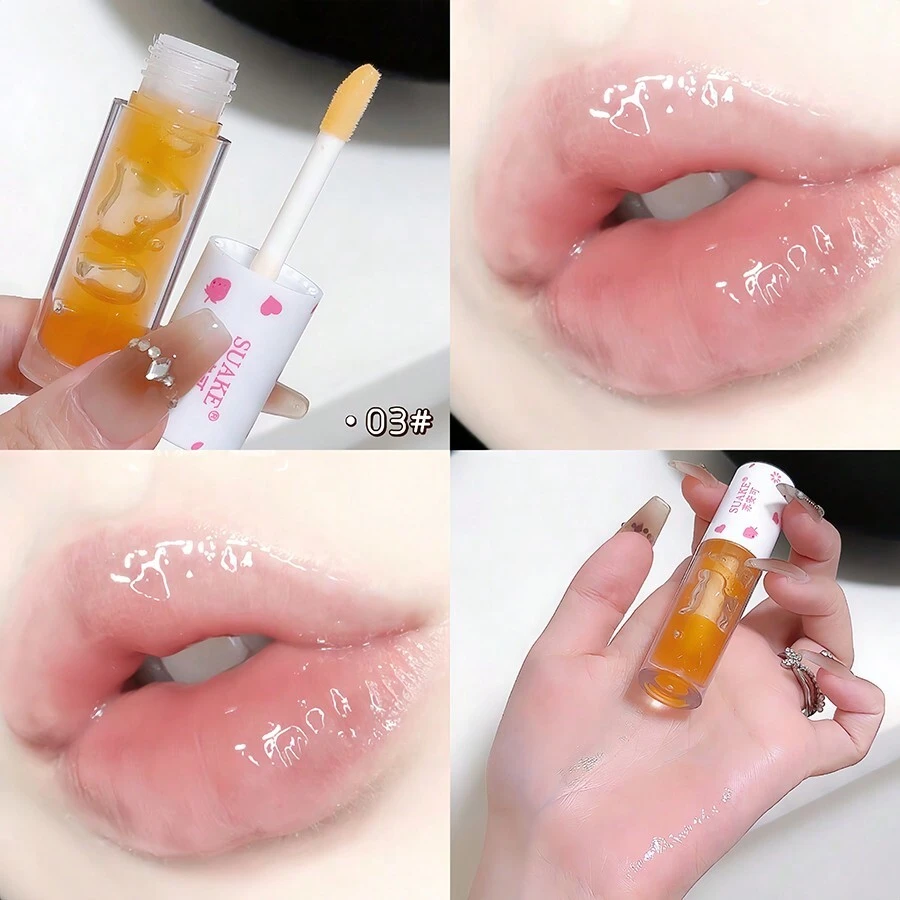 SUAKE 1 lọ dầu dưỡng môi, đổi màu, không dính, lâu trôi, dưỡng ẩm và nuôi dưỡng môi khô, dưỡng ẩm và làm đầy môi - 03 - Xem 1