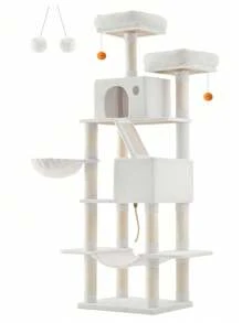 Feandrea Cat Trees & Condos - White - View 3