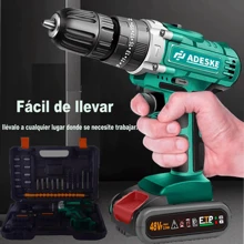 Taladro Rotomartillo Nanwei Sin Escobillas Adeske T66 inalámbrico verde oscuro con 156W de potencia 100V/240V - Verde - Ver 3