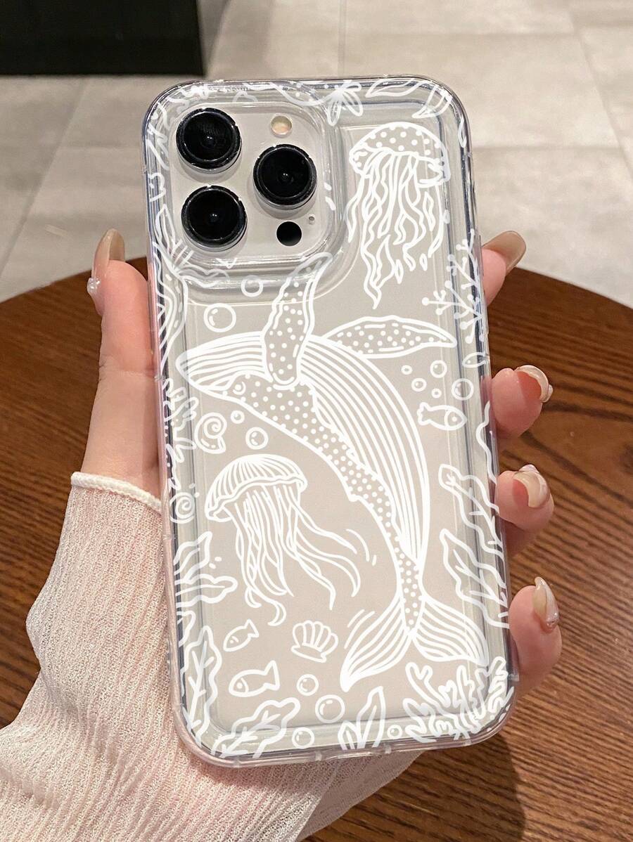 1 个带框架的气囊手机壳适用于 iPhone 16 Pro Max、11、12、13 Pro Max、14 Pro Max、15 - 航海海洋主题