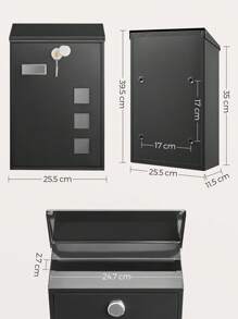 SONGMICS Mailboxes - 黑色 - 查看 5