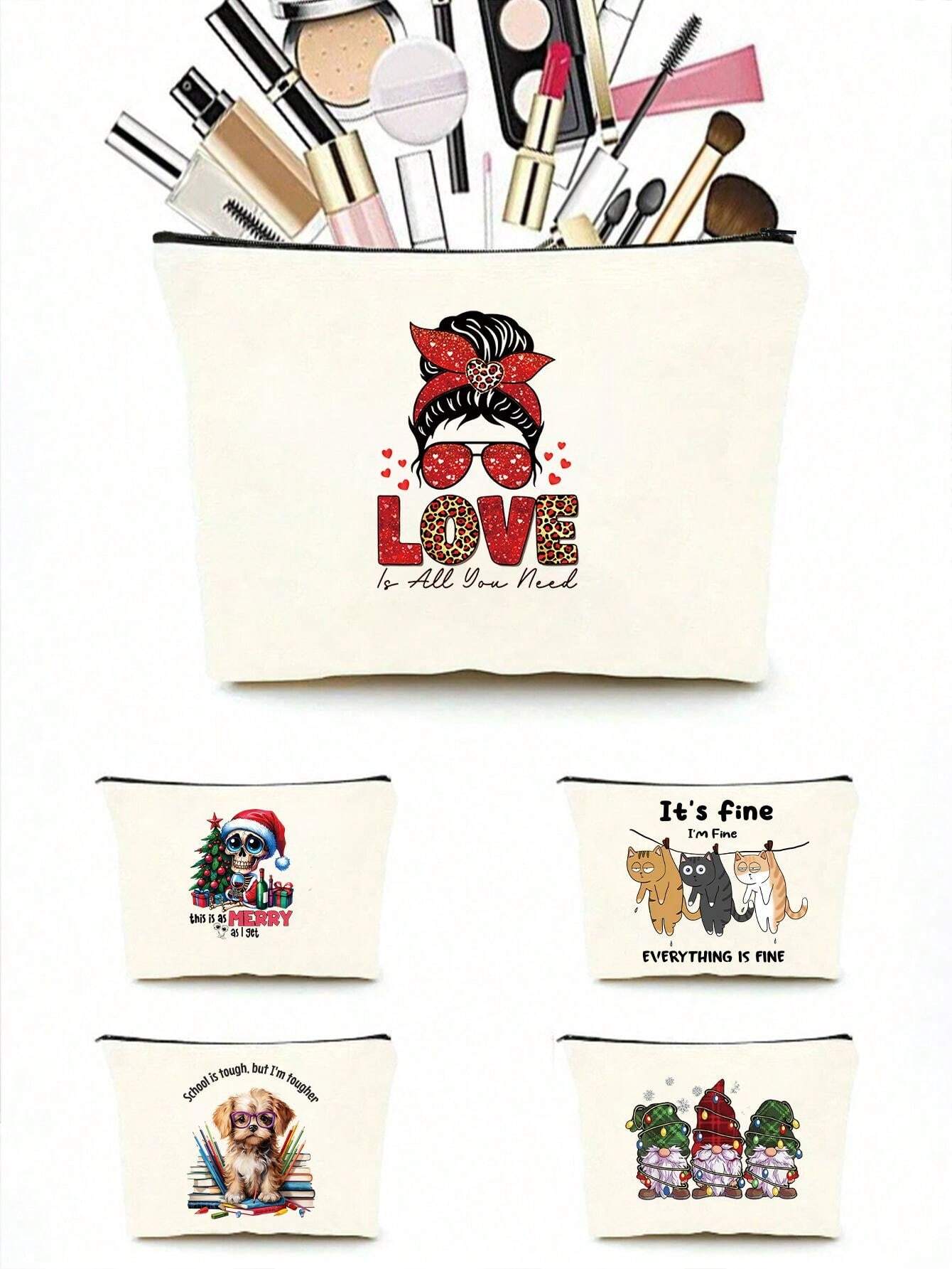 1pc Makeup Bag, Pencil Case, Cosmetic Bag, Makeup Organizer Bag, Travel