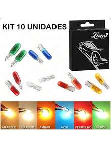 Original Pinguinho T5 Halogen Bulb 12v/1.2w Blue (10 Units) - Đỏ - Xem 1