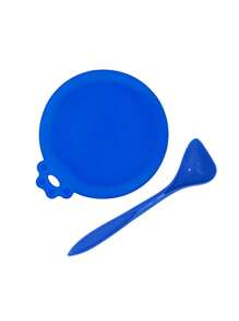 Set de 2 latas reutilizables para comida de mascotas, tapa y cuchara portátil, tapa para conservar la salud de perros y gatos, suministros para mascotas