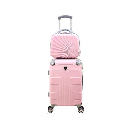 Kit Maleta De 18 Pulgadas + 1 Neceser Impermeable Resistente con 4 Ruedas Removibles Y Esquineros