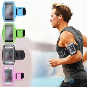Fascia da braccio per telefono cellulare da 6,3 pollici, supporto per smartphone per sport all'aperto, custodia da palestra per telefono per la corsa