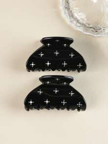 1 件优雅亚克力水钻星形设计发夹，适合所有季节 - 彩色 - 查看 8