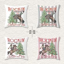 Bộ 4 vỏ gối vải nhung mềm họa tiết ngựa và sọc hoạt hình sơn dầu Giáng sinh, thích hợp cho gia đình, phòng, phòng ngủ, sân vườn, phòng khách, xe hơi, trang trí ghế sofa - Thời trang, thoải mái và thân thiện với da (Không bao gồm ruột gối). Cải thiện chất lượng giấc ngủ, mang lại cảm giác an toàn, thúc đẩy thư giãn về mặt thể chất, giảm mệt mỏi, giảm căng thẳng, thanh lịch và có thể tháo rời để vệ sinh. - Nhiều màu - Xem 11