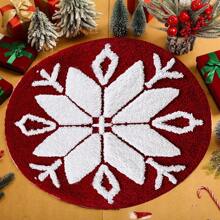 Thảm Cashmere Giáng sinh Thảm trải sàn thấm hút phòng tắm Phòng khách Phòng ngủ Đầu giường Thảm chân chống trượt hình bông tuyết tròn Trang trí phòng tắm Thảm tắm Thảm ngoài trời Thảm cửa Trang trí mùa thu Phụ kiện phòng tắm Trang trí lối vào trường học trở lại - Đỏ - Xem 4