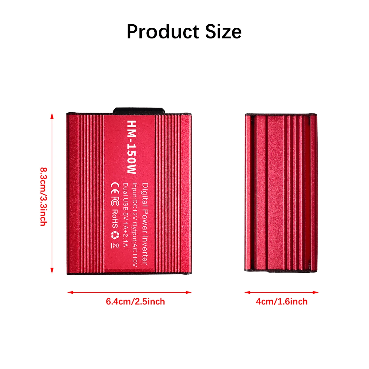 Tyvolyn 150W Portable Car Power Inverter US Plug, Rust&Mildew Proof