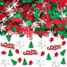 1pc 15g Ông già Noel & Bông tuyết Confetti, PVC Lấp lánh Trang trí Rắc cho Bàn tiệc Giáng sinh - Nhiều màu - Xem 3
