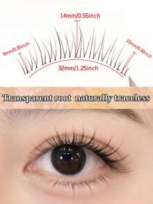 aHoneya 5 Pairs Korean & Japanese Style False Eyelashes - Natural Look, Soft & Reusable With Clear Band, Waterproof, Mixed Lengths 11-14mm - Natural Lashes - View 3