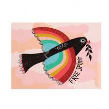 1pc Tranh vải thiết kế hoa trích dẫn đầy cảm hứng đầy màu sắc Boho cầu vồng nghệ thuật treo tường Poster in trang trí phòng trẻ em không có khung - Nhiều màu - Xem 42