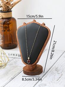 1pc Minimalist Wooden Model Figure Necklace Holder, Jewelry Organizer Display Stand, Home Decor & Jewelry Shop Display Prop