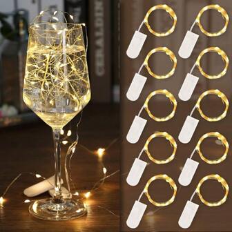 Guirlandes lumineuses de fées à DEL - 20 DEL, guirlandes lumineuses de fil argenté - Éclairage d'étoiles et de lune imperméable à pile incluse - Parfait pour la décoration de mariage DIY, fête, chambre à coucher, Halloween, Noël, Thanksgiving, Saint-Valentin et Fête des Mères